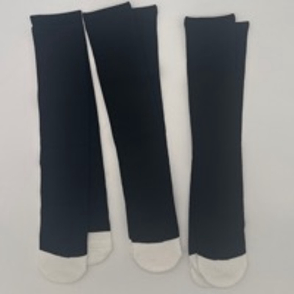 Unisex Unbranded Knee Socks Size M Black and White